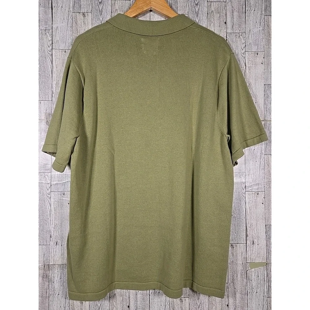 Levi's Mens Sweater Polo XL Sage Green Collared Shirt Sleeve NEW